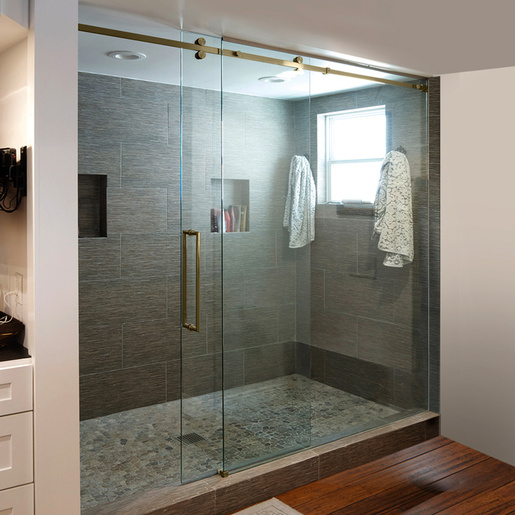 CRL Brushed Bronze Senior Deluxe Serenity Sliding Shower Door System | CRL