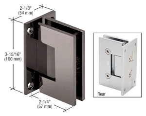 CRL Gun Metal Vienna 037 Series Wall Mount Full Back Plate Hinge