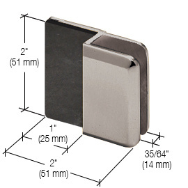CRL Brushed Nickel Beveled Door Stop for 1/2" Glass