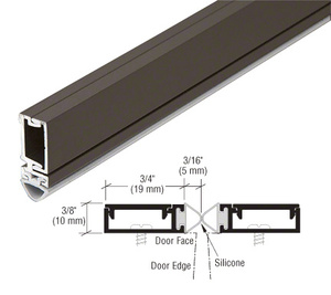 CRL-U.S. Aluminum 84" Split Astragal with Silicone Bulb Seal Bronze Anodized