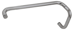CRL Brushed Nickel 6" Pull Handle and 12" Towel Bar BM Series Combination Without Metal Washers