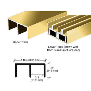CRL Brite Gold Anodized "Standard" Aluminum Upper or Lower Channel