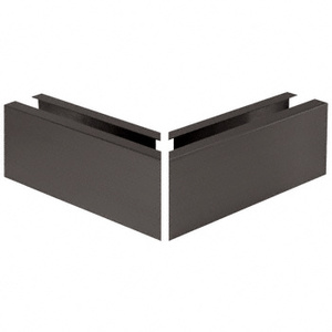 CRL Dark Bronze Anodized 12" Mitered 90º Corner Cladding for B5A Series SurfaceMate® Base Shoe