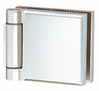 CRL Polished Brass Half Round Light Duty Frameless Shower Door Hinge