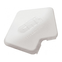 CRL Sky White Rectangular AWS Post Cap for 135 Degree Center Post