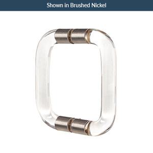 Oil Rubbed Bronze 6" Acrylic Back to Back Thru-Glass Handles