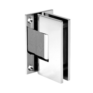 CRL Polished Chrome Vienna 537 Series 5 Degree Pre-Set Wall Mount Full Back Plate Hinge