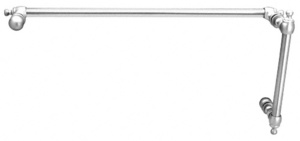 CRL Polished Chrome Colonial Style Combination 6" Pull Handle With 24" Towel Bar