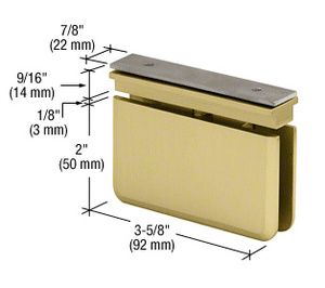 CRL Satin Brass Prima 06 Series EZ-Adjust Top Mount Hinge