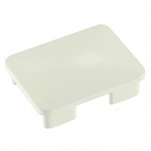 CRL Oyster White Rectangular AWS Post Cap for 180 Degree Center or End Post