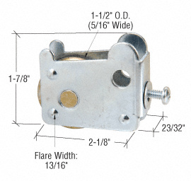 CRL 1-1/2" Steel Sliding Glass Door Roller with 5/8" Wide Housing for Rylock Doors