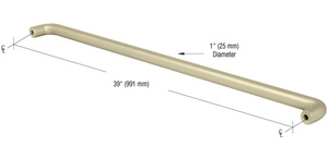 CRL Champagne Astral II Solid Push Bars for 42" Single Acting Offset Door