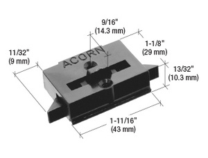 CRL Black Plastic Tilt Latch for Acorn