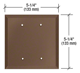 CRL Bronze Double Blank with Screw Holes Glass Mirror Plate