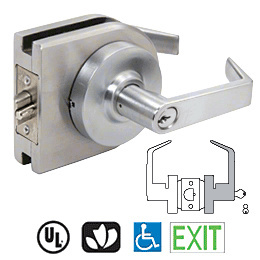 CRL Brushed Stainless Grade 2 Lever Lock Housing - Storeroom