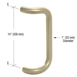 CRL Champagne 14" Centerline to Centerline Astral Pull Handle