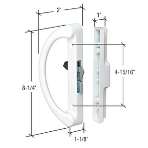 CRL White Surface Mount Handle Set 4-15/16" C-T-C Hole