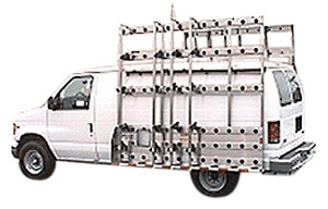 Glazing racks for discount vans
