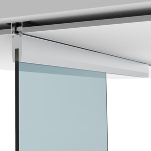 CRL50 Satin Anodized Series Single Sliding Door Dropped Ceiling Mount Kit