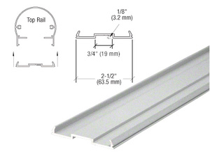 CRL Silver Metallic 241" Top Rail Infill for Pickets