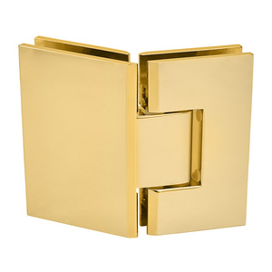 CRL Polished Brass Vienna 045 Series 135 Degree Glass-to-Glass Hinge