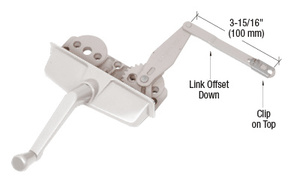 CRL White Right Hand EntryGard® Dyad Casement Window Operator
