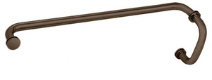 CRL Oil Rubbed Bronze 6" Pull Handle and 22" Towel Bar BM Series Combination With Metal Washers