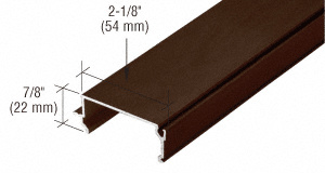 CRL 487 Bronze Anodized OfficeFront™ Glazing Stop - 24'-2"