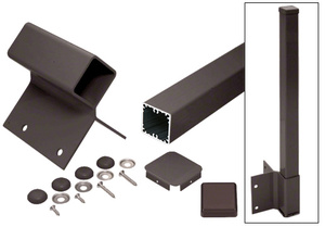 CRL Matte Bronze 42" 100 Series 90º Fascia Mount Post Kit