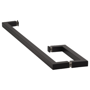 Oil Rubbed Bronze 8" X 24" Square Towel Bar/Handle Combo