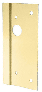 CRL Satin Brass 4" x 10" Right Hand Center Lock Latch Guard