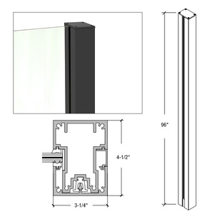 CRL 96" Matte Black Cielo End Post Kit