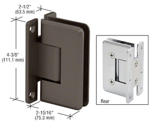 CRL Oil Rubbed Bronze Plymouth Series Wall Mount 'H' Back Plate Hinge