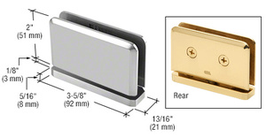 CRL Polished Chrome Prima 01 Series Top or Bottom Mount Hinge