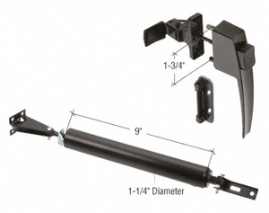 CRL Black Screen Door Hardware Kit for Wood or Metal Outswinging Screen or Storm Doors