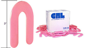 CRL Red 1/8" x 3" Plastic Horseshoe Shims