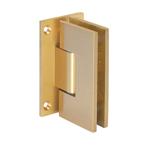 CRL Satin Brass Vienna 537 Series 5 Degree Pre-Set Wall Mount Full Back Plate Hinge