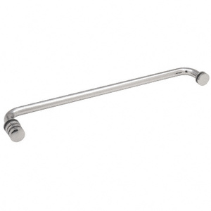 CRL Polished Chrome 18" Towel Bar with Contemporary Knob