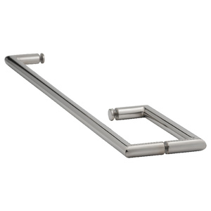 Polished Chrome 8" X 24" Mitered Towel Bar/Handle Combo