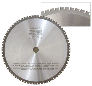 CRL Makita® 12" x 1" Arbor 76 Tooth Carbide Saw Blade for Stainless Steel