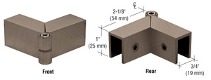 CRL Brushed Bronze Adjustable "Sleeve Over" Glass Clamp