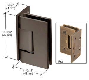 CRL Oil Rubbed Bronze Junior Geneva 044 Series Wall Mount Offset Back Plate Hinge