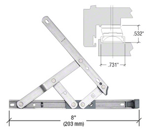 CRL 8" 4-Bar Secure Style Casement Hinge