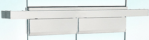 CRL Polished Stainless Custom Length Double Door Floating Header