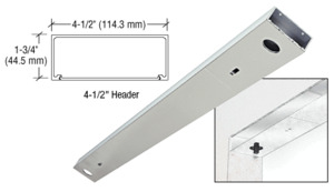 CRL Satin Anodized 4-1/2" x 72" Double Door Header