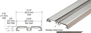CRL Brushed Stainless Steel Sliding Door Bottom Rolling Track
