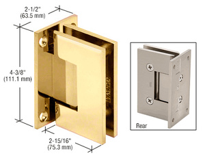 CRL Unlacquered Brass Victoria Series Wall Mount Full Back Plate Hinge
