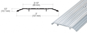 CRL Aluminum 5" x 1/2" Saddle Threshold - 36-1/2" in Length