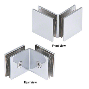 CRL Polished Chrome Open Face 90 Degree Square Glass Clamp