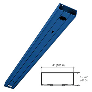 CRL-U.S. Aluminum Custom Paint 72" 1-3/4" x 4" 400 Series Prepped Header for Center Hung Overhead Concealed Closers